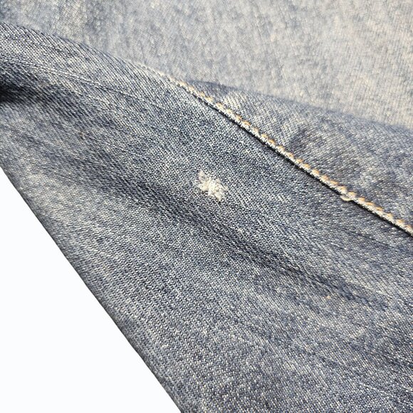 RMC Red Monkey Mens Jean Shorts 38 Denim Button Fly Embroidered Pocket & Hem Y2K - Picture 10 of 16